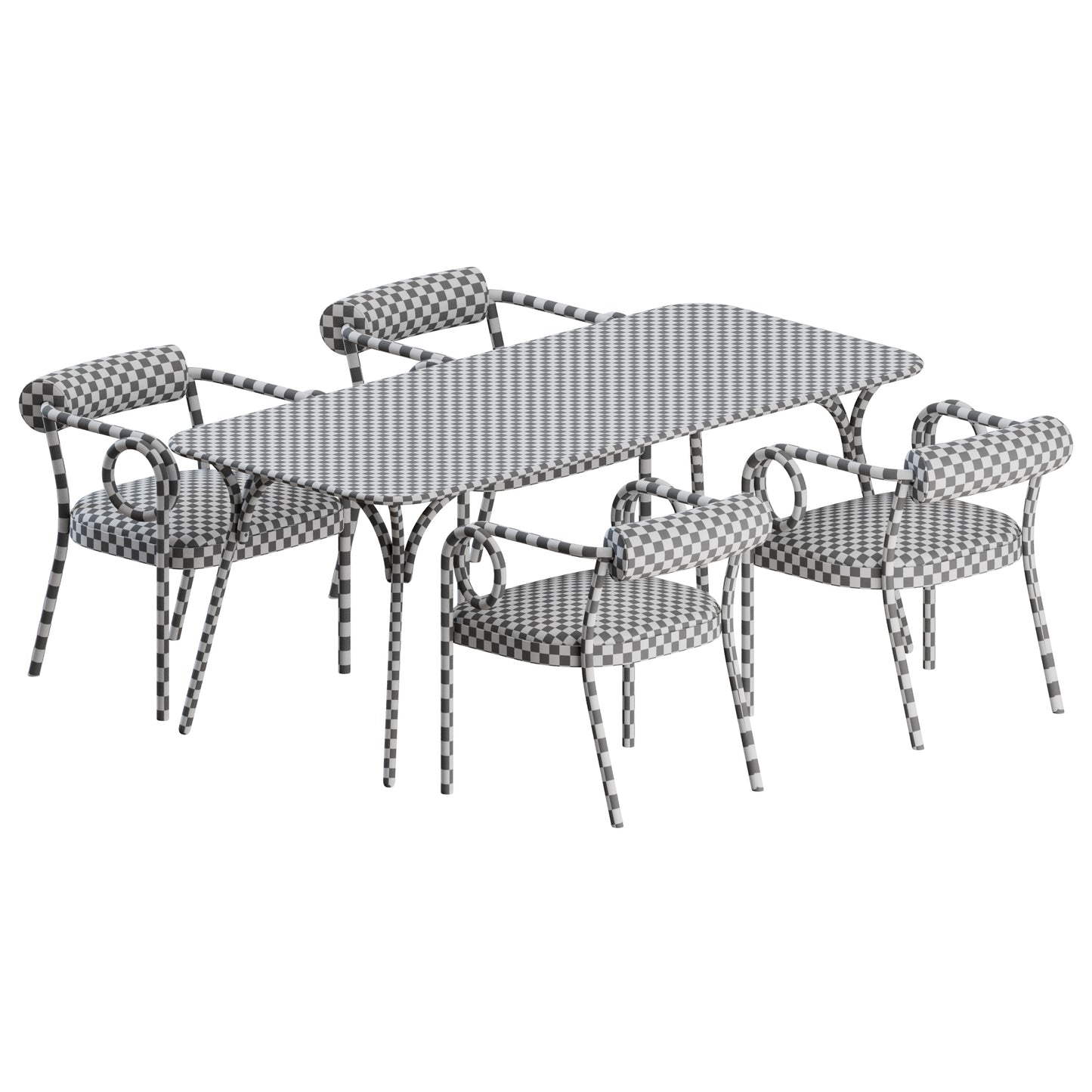 Loop Dining Set Gebrüder Thonet Vienna 3D Model