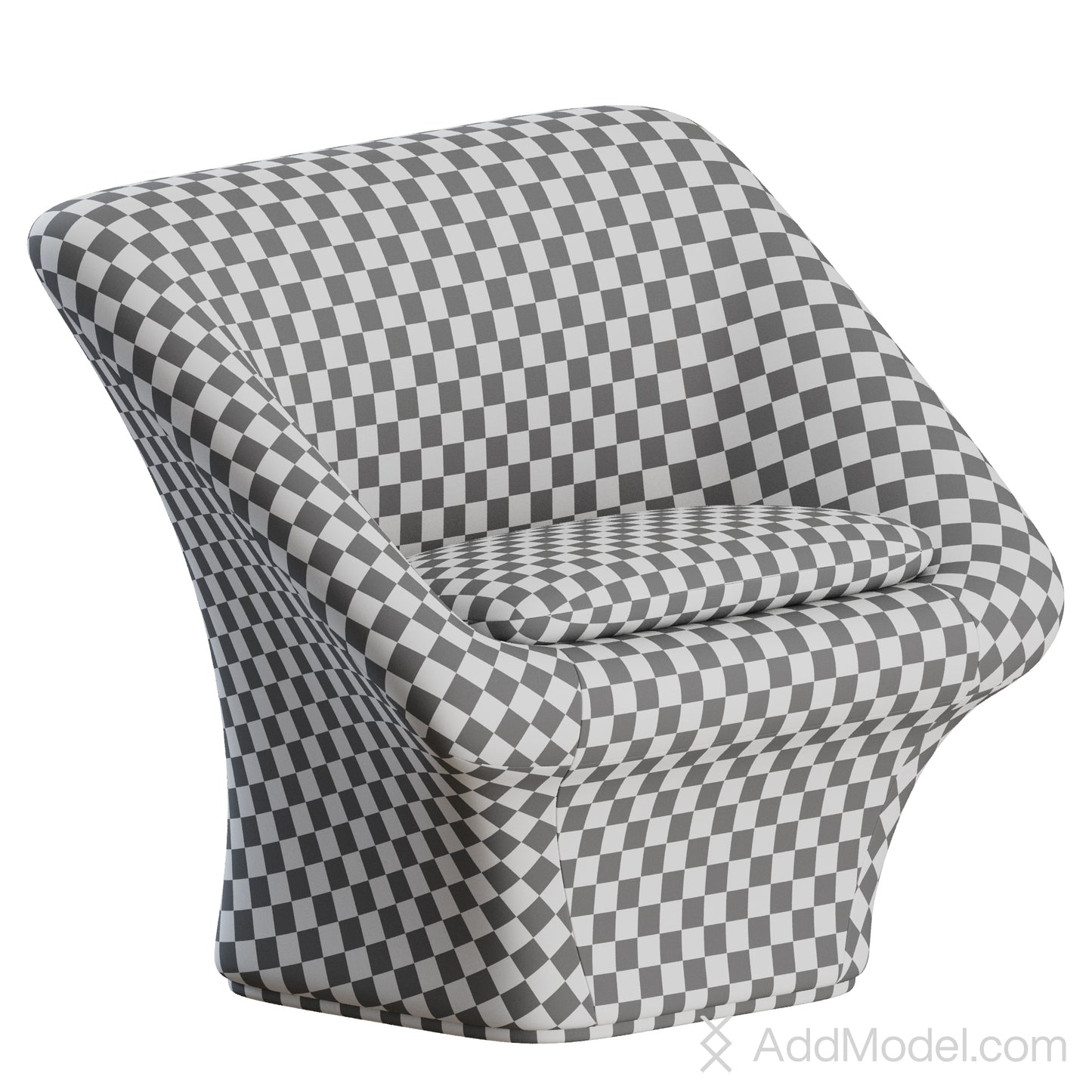 Square Mushroom Armchair By Pierre Paulin Artifort 3D Model