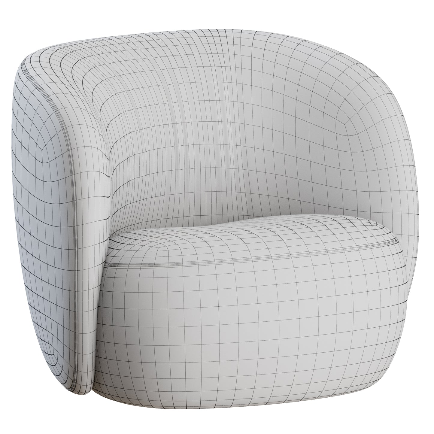 Ovata Large Lounge Chair By Wendelbo 3D Model