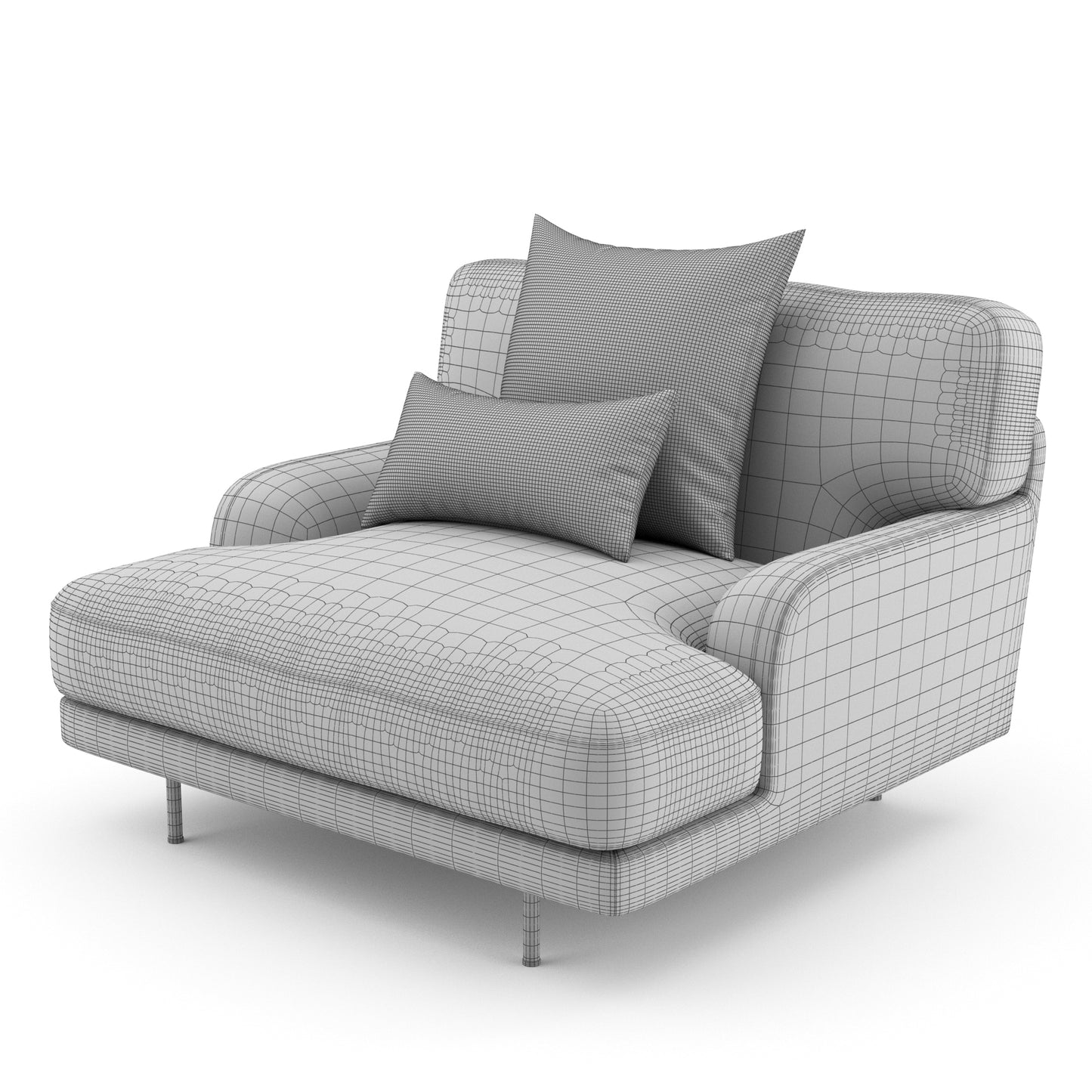 Flaneur Lounge Chair By Gubi 3D Model