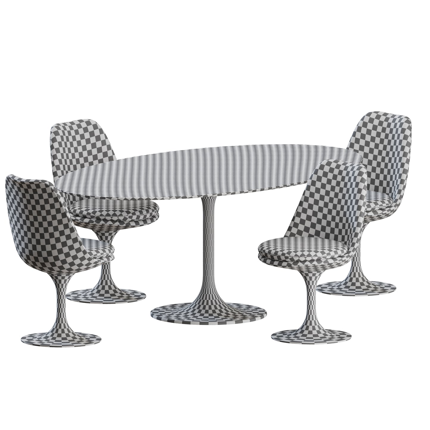 Tulip Dining Set 02 Knoll 3D Model