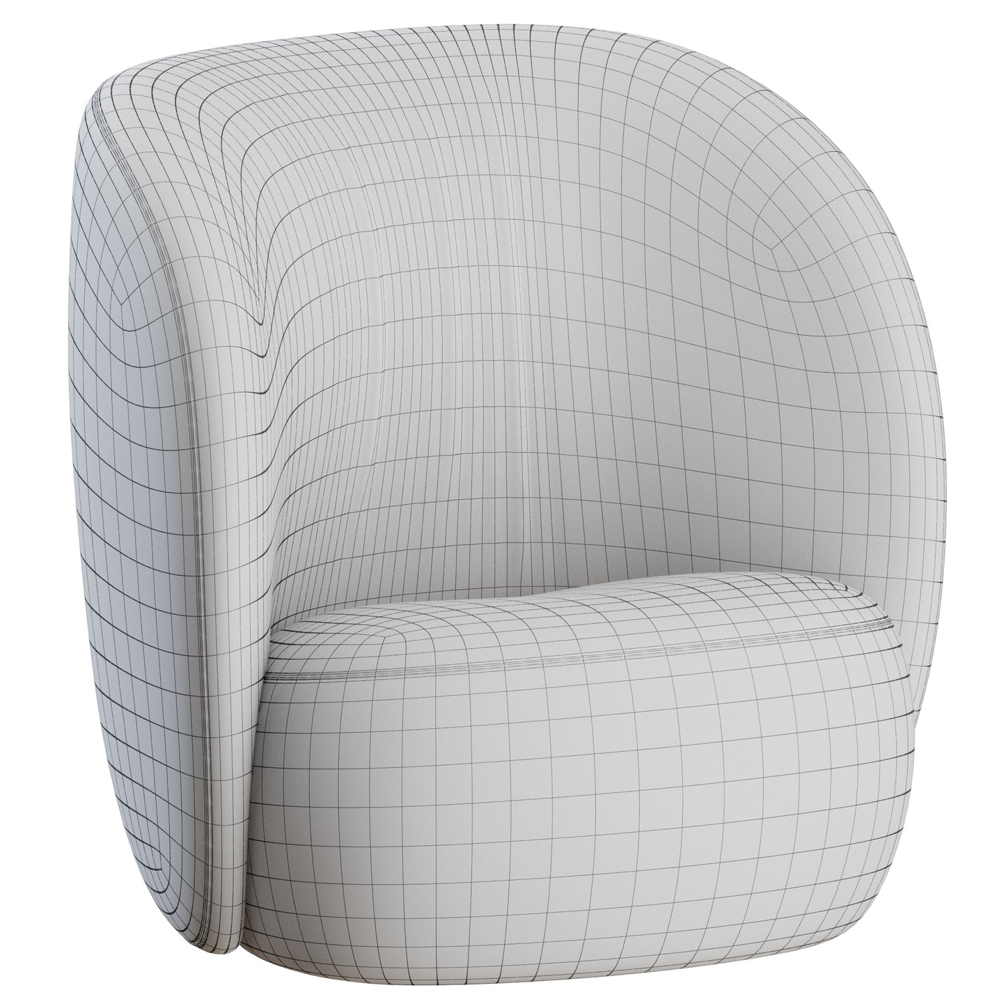 Ovata High Lounge Chair By Wendelbo 3D Model