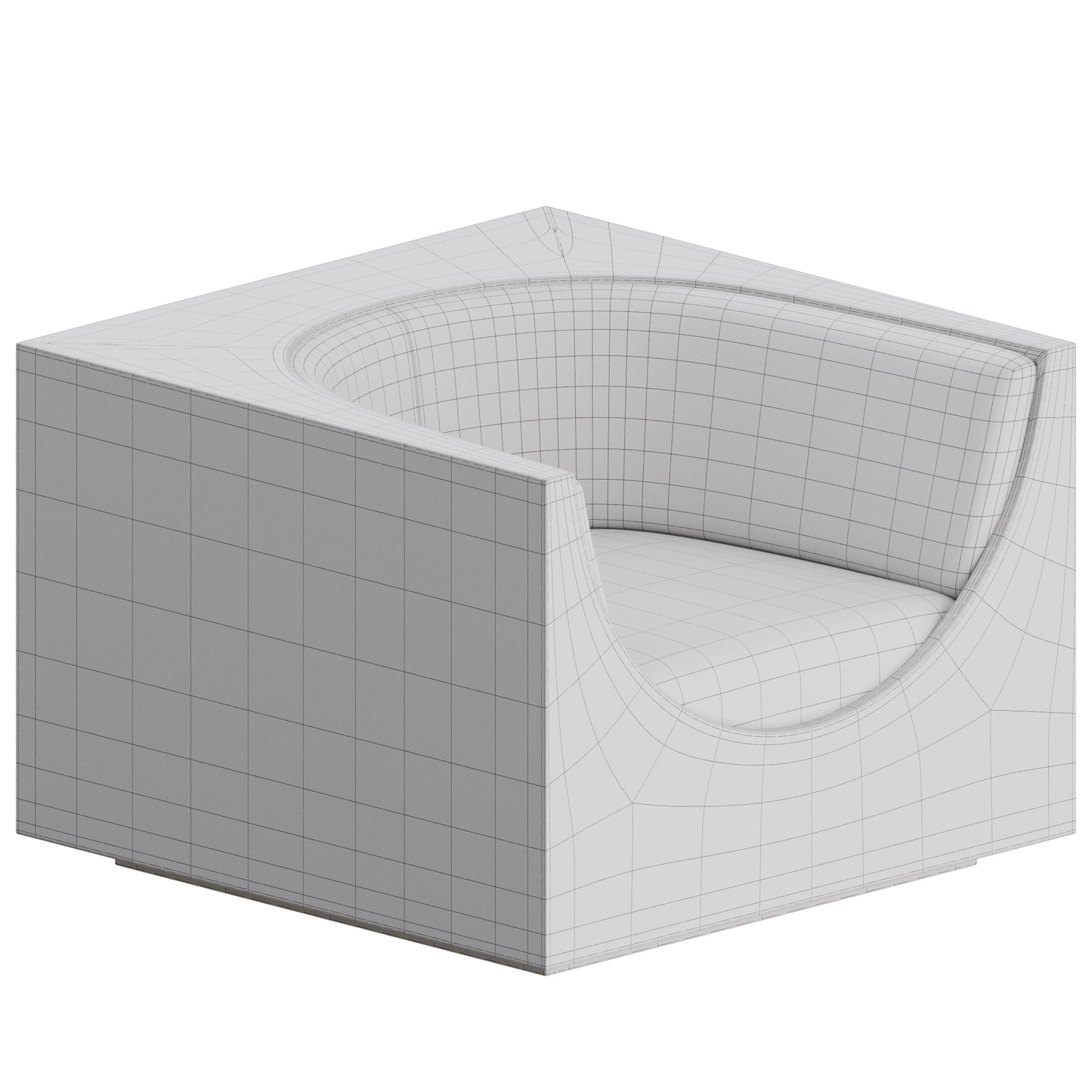 Cubo Lounge Armchair By Espasso 3D Model