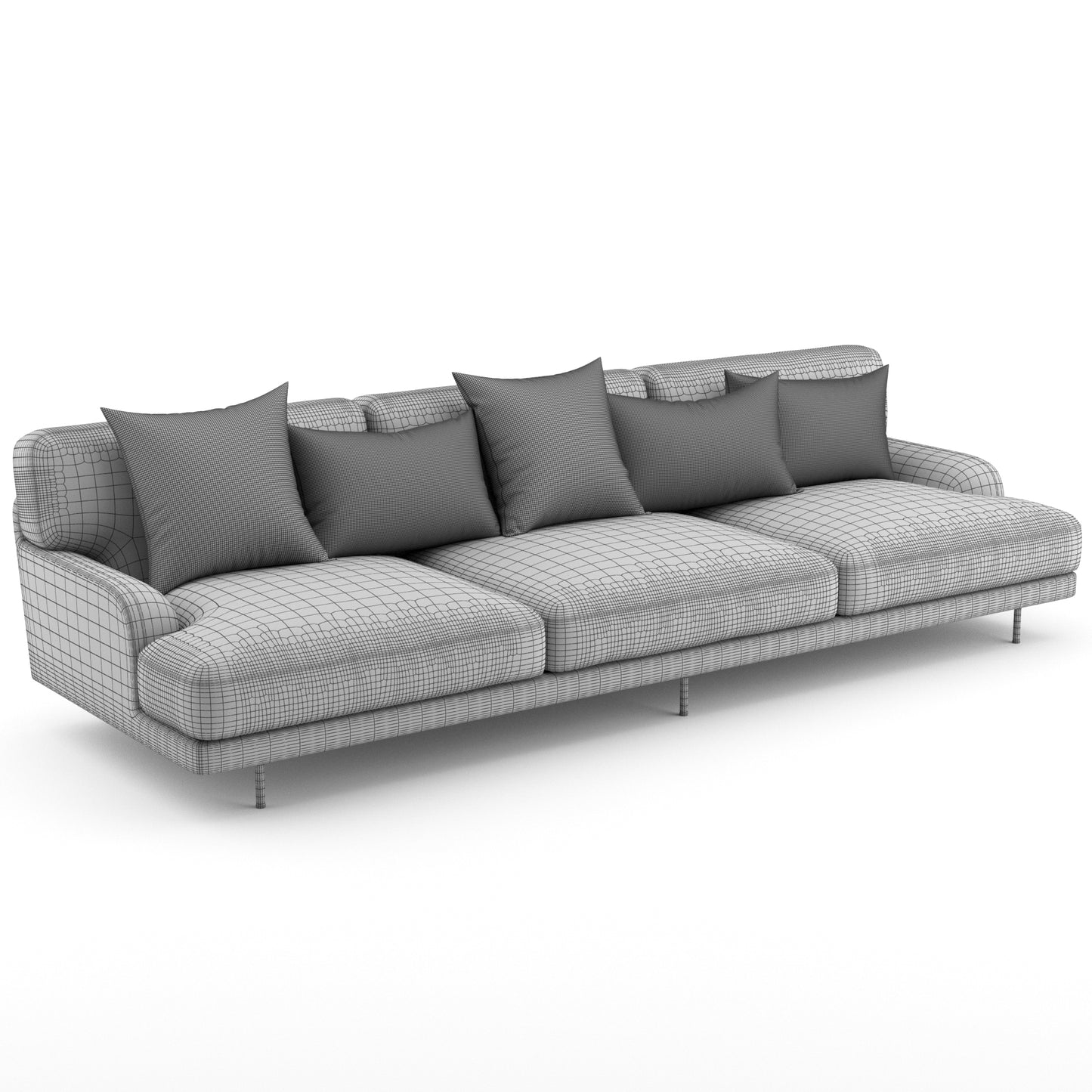 Flaneur Sofa 3 Seater By Gubi 3D Model