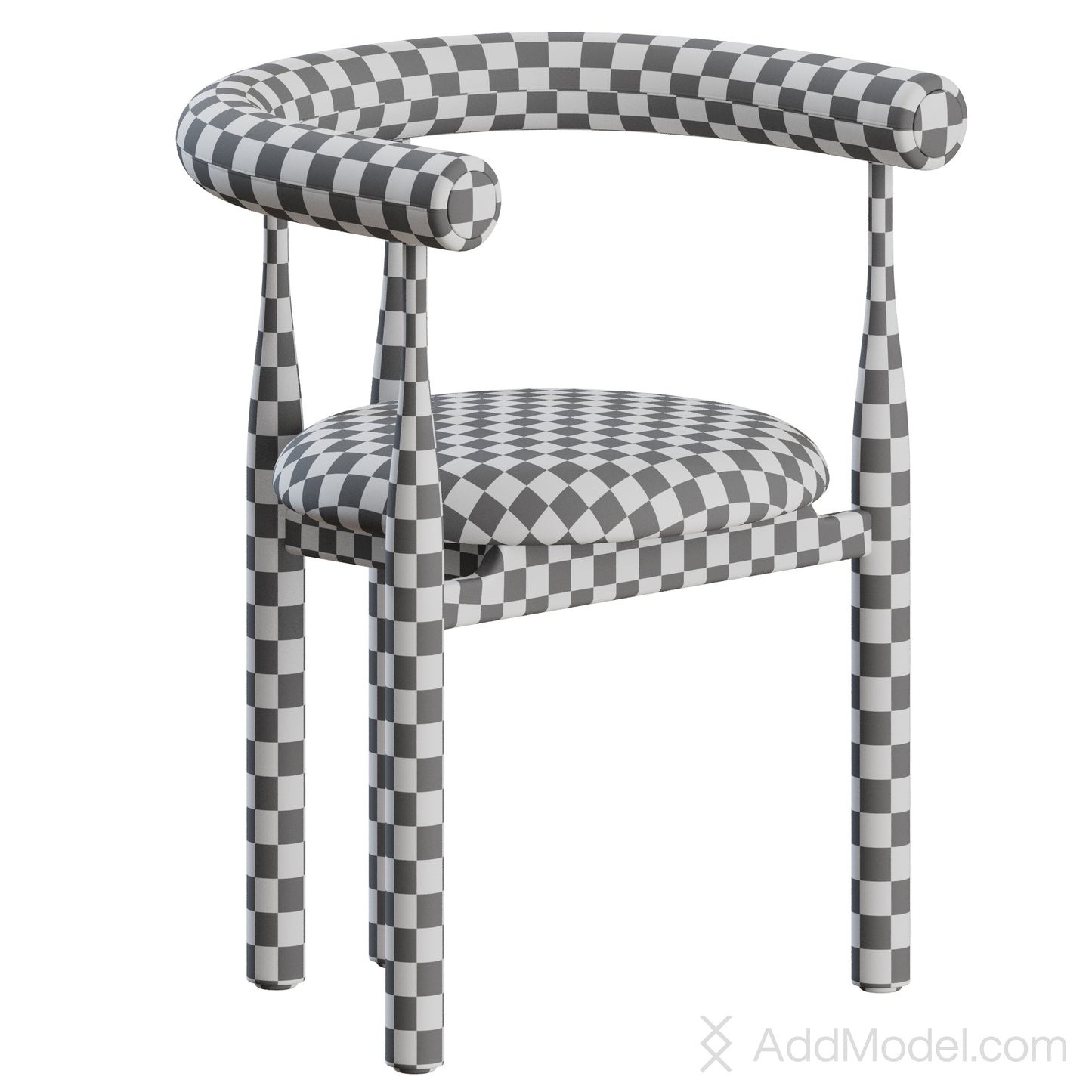 Bukowski Chair Fully Upholstered By Newworks 3D Model