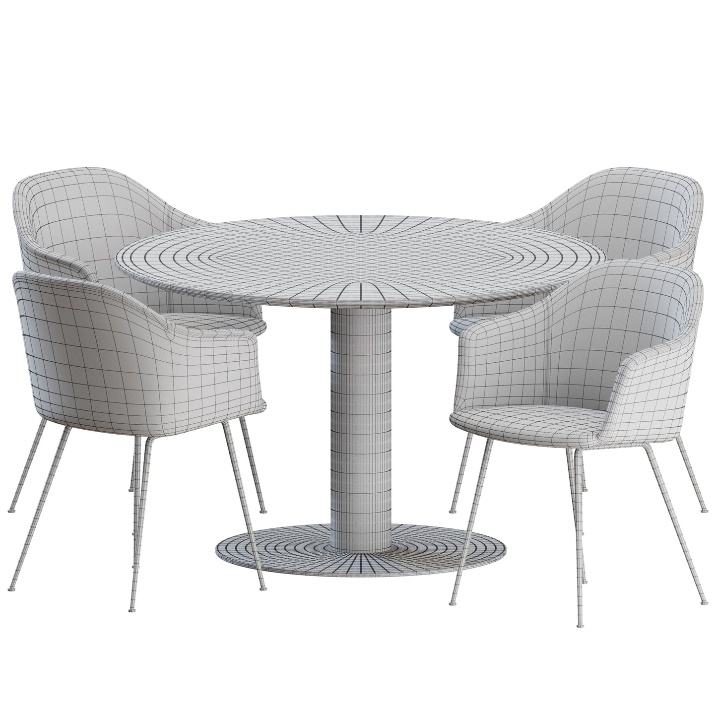 Dining Set 04 By &Tradition 3D Model