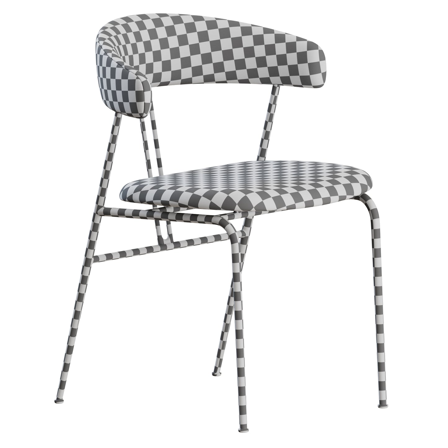 Violin Dining Chair Fully Upholstered By Gubi 3D Model