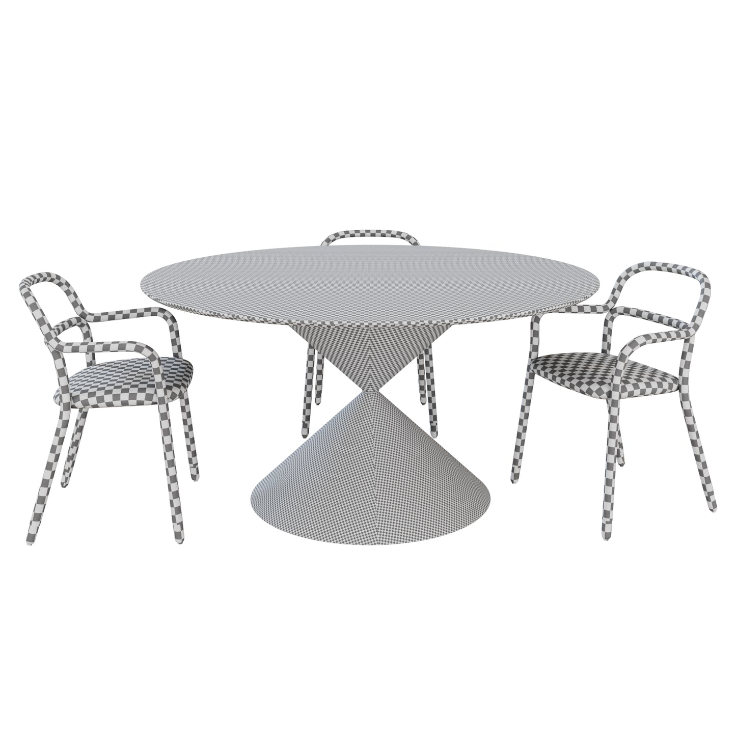 Pippi P Chair + Clessidra Table By Midj 3D Model