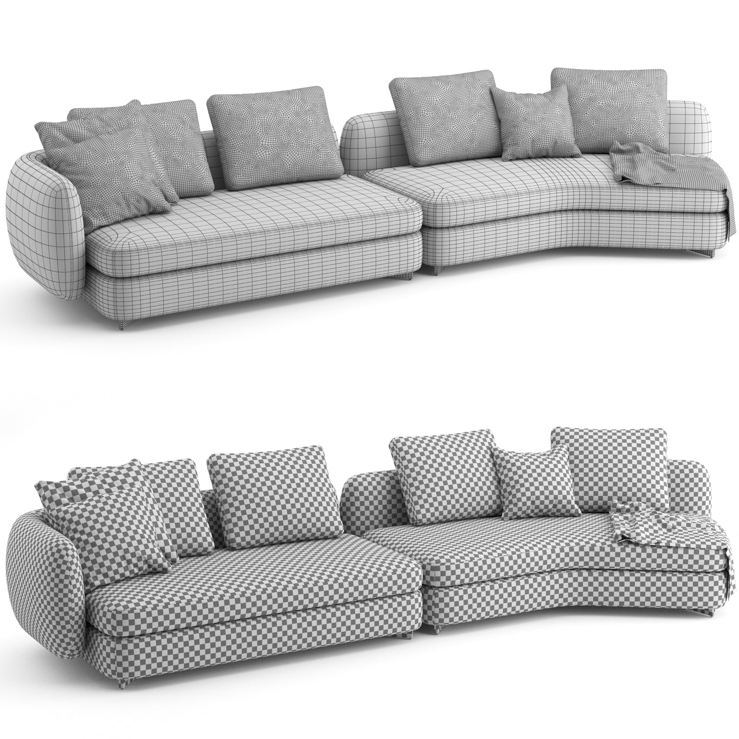 Saint Germain Sofa 03 By Poliform 3D Model