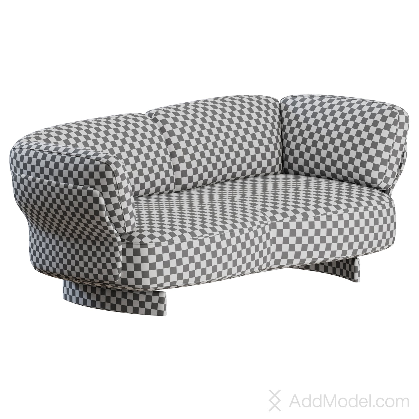 Saki 2 Seater Sofa By Minotti 3D Model