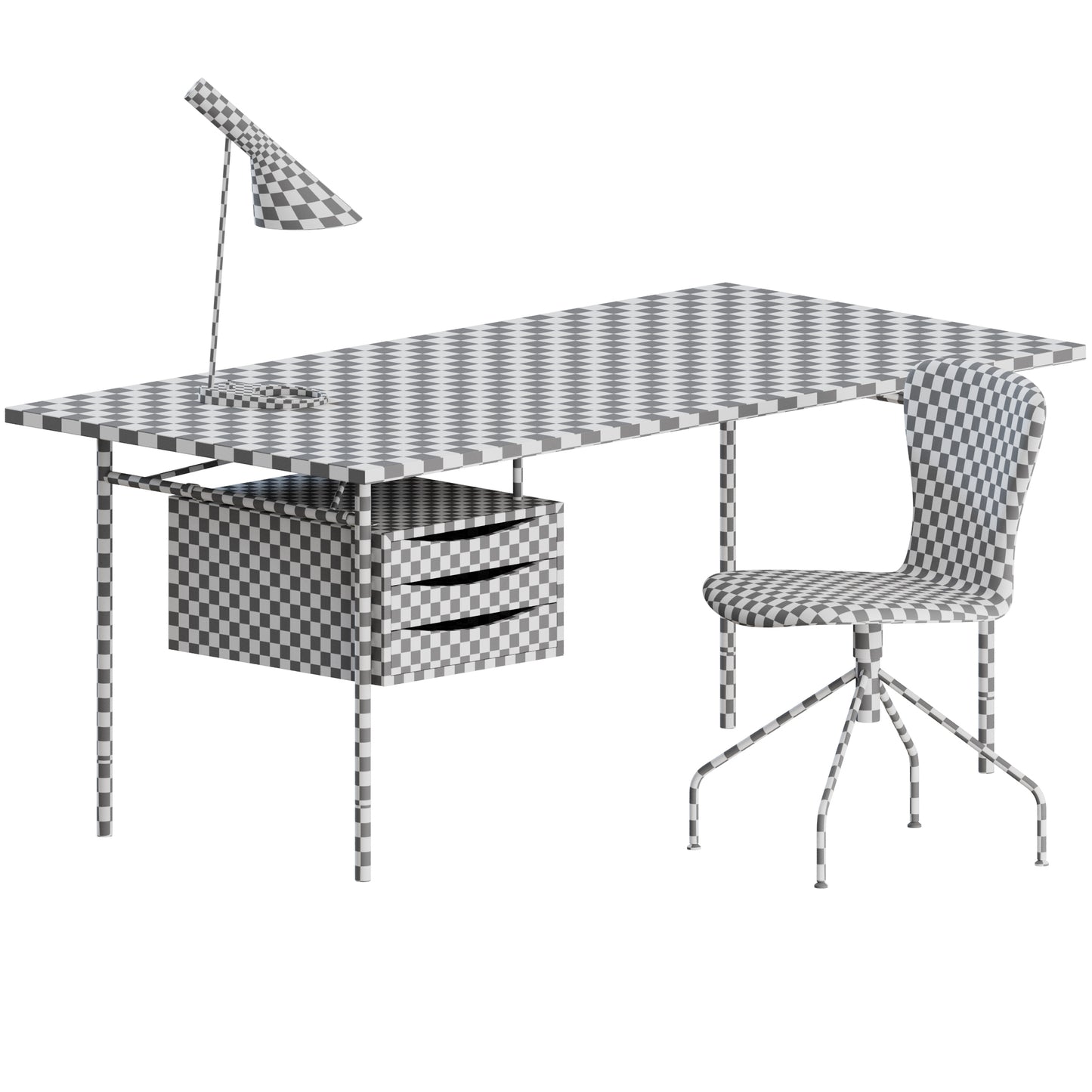 Danish Mid-Century Office Set 3D Model