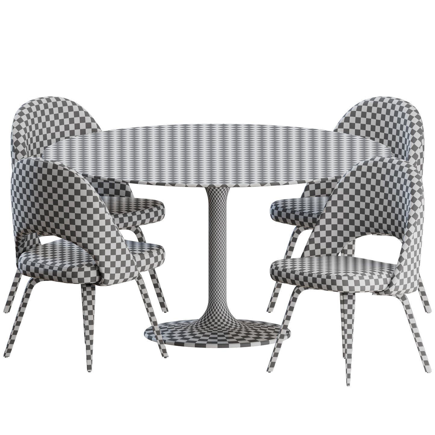 Dining Set 01 By Knoll 3D Model