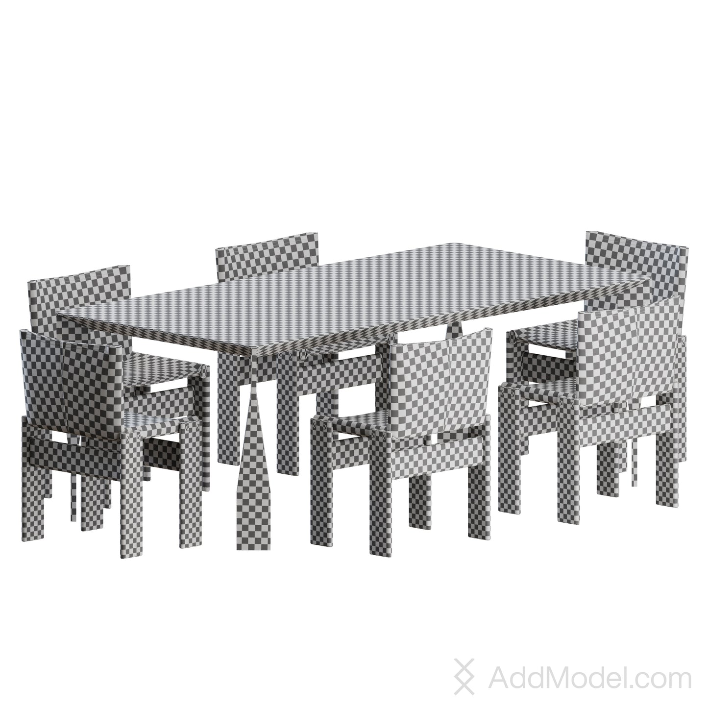 Monk Chair Diamond Table By Molteni&C 3D Model