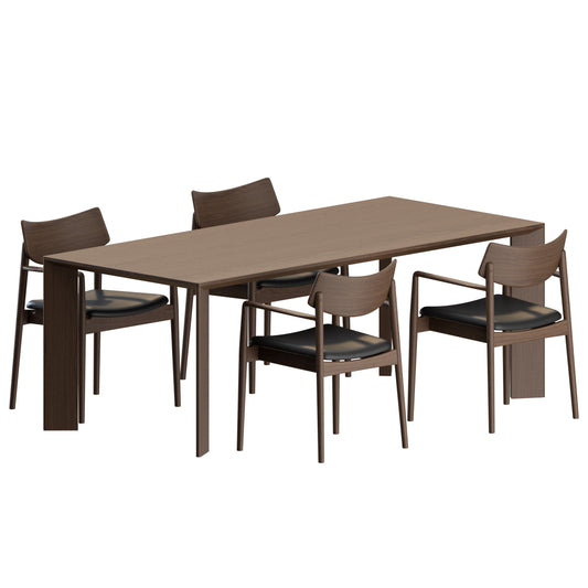 A-DC02 Chair A-DT02 Table by Karimoku Case 3D Model