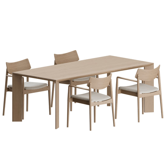 A-DC02 Chair A-DT02 Table by Karimoku Case 3D Model