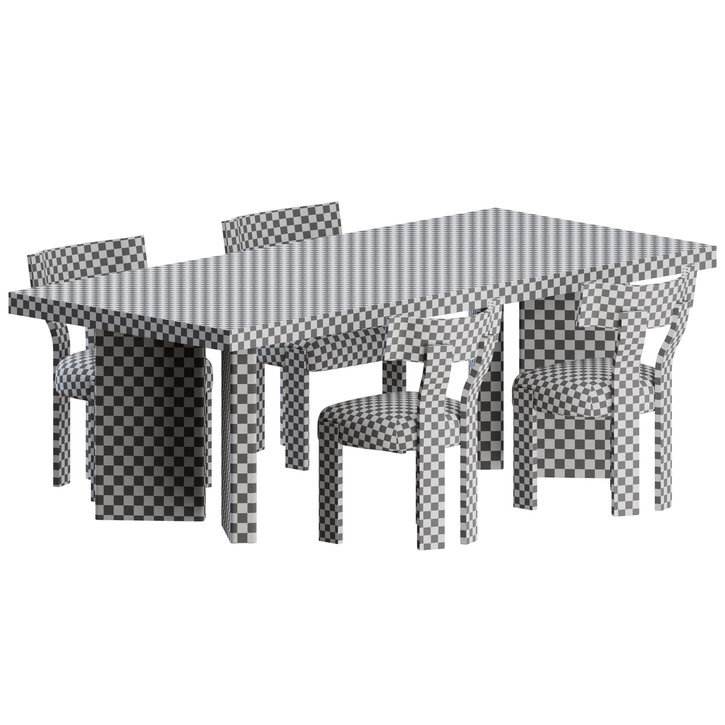 Alba Chair French Table by Dusty Deco 3D Model