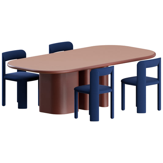 Amia Chair Bonbon Table by Miniforms 3D Model