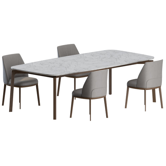 Archibald Chair Abigail Table by Poltrona Frau 3D Model