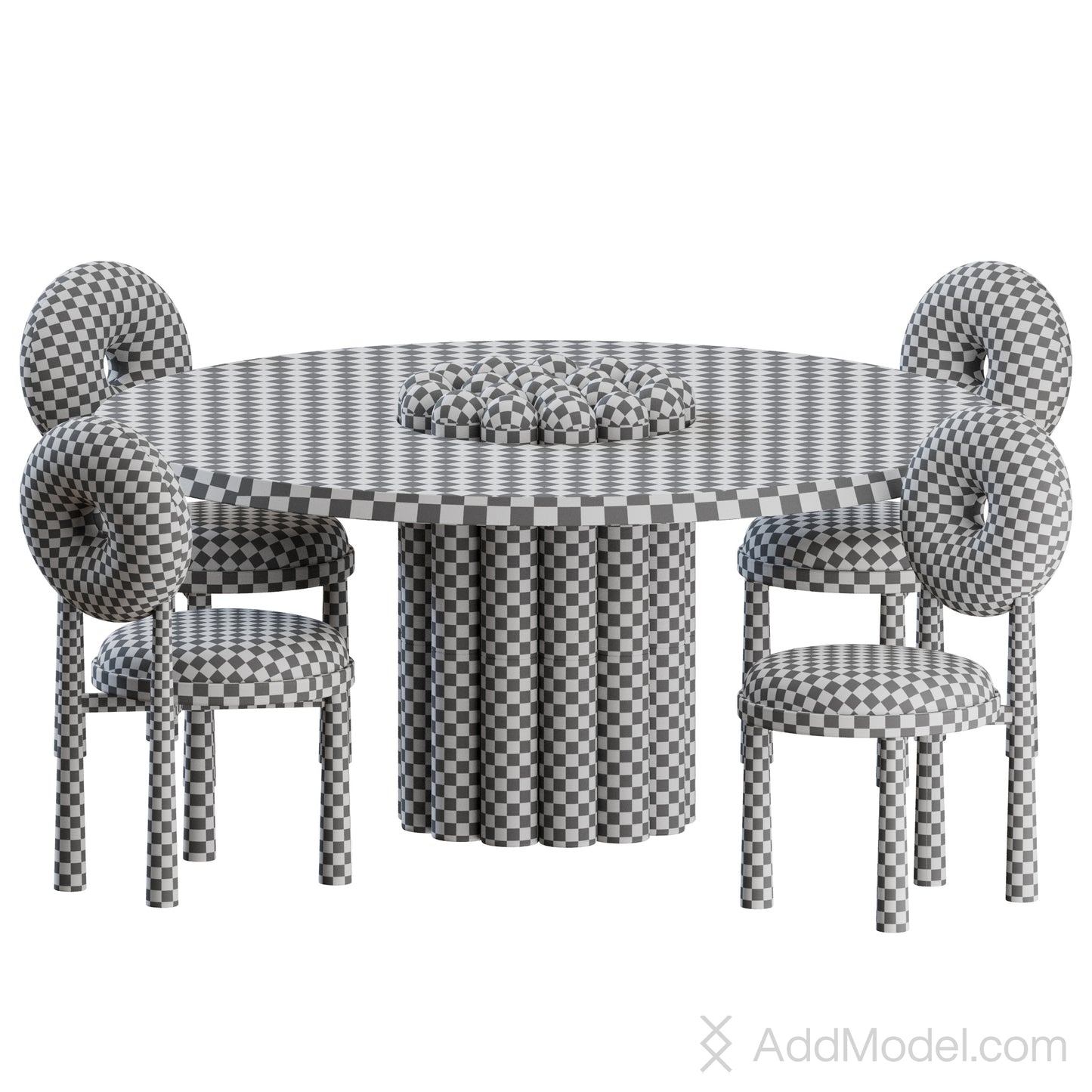 Baba Chair And Raku-Yaki Table By Emmanuelle Simon 3D model on Add Model