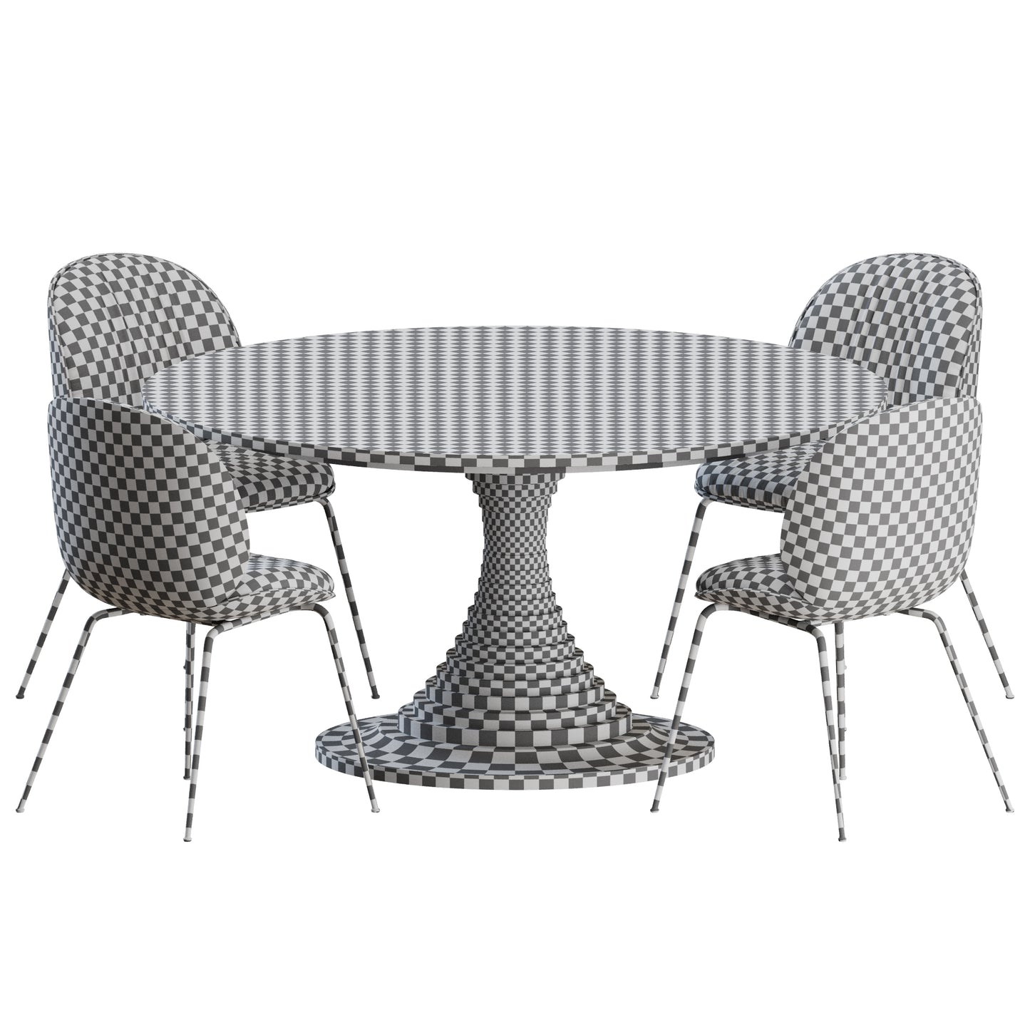Beetle Soft Dining Set by Gubi 3D Model