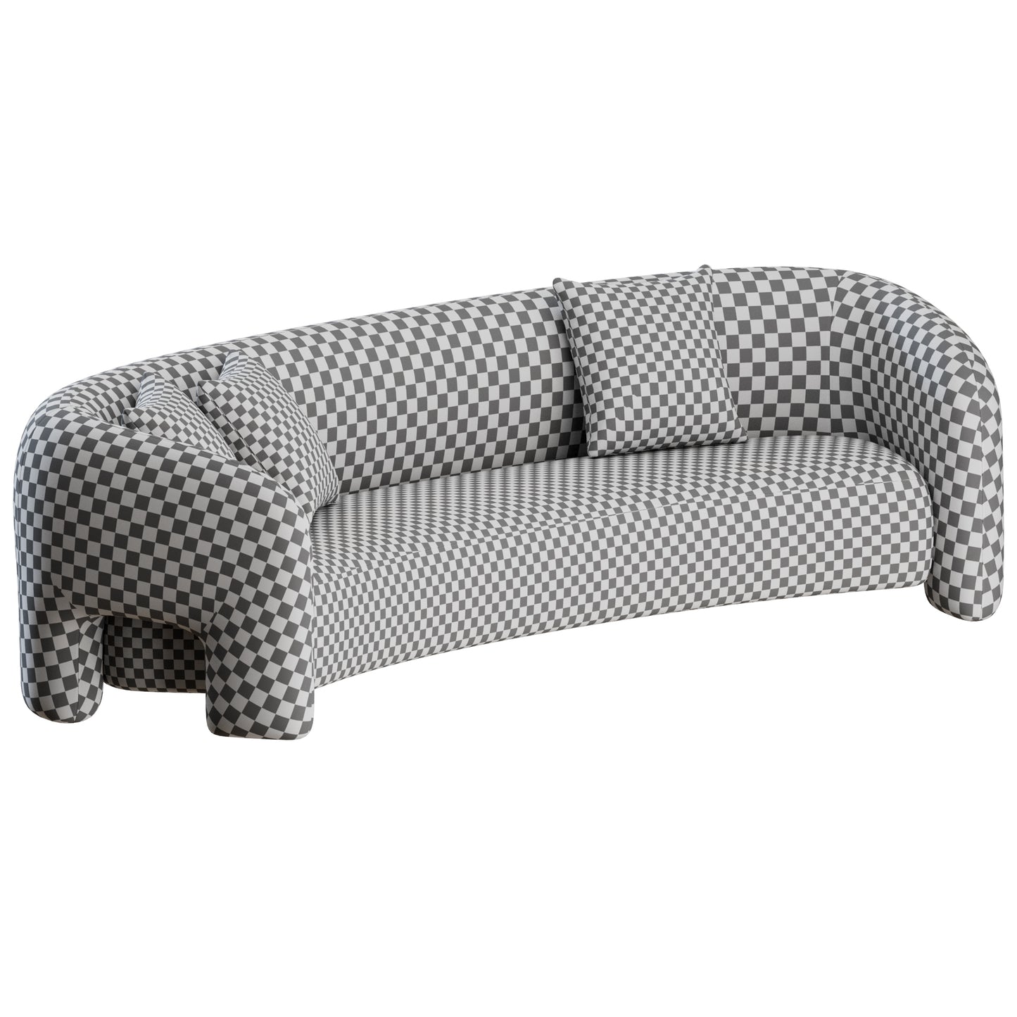 Bold Curved Sofa by Mohdern 3D Model