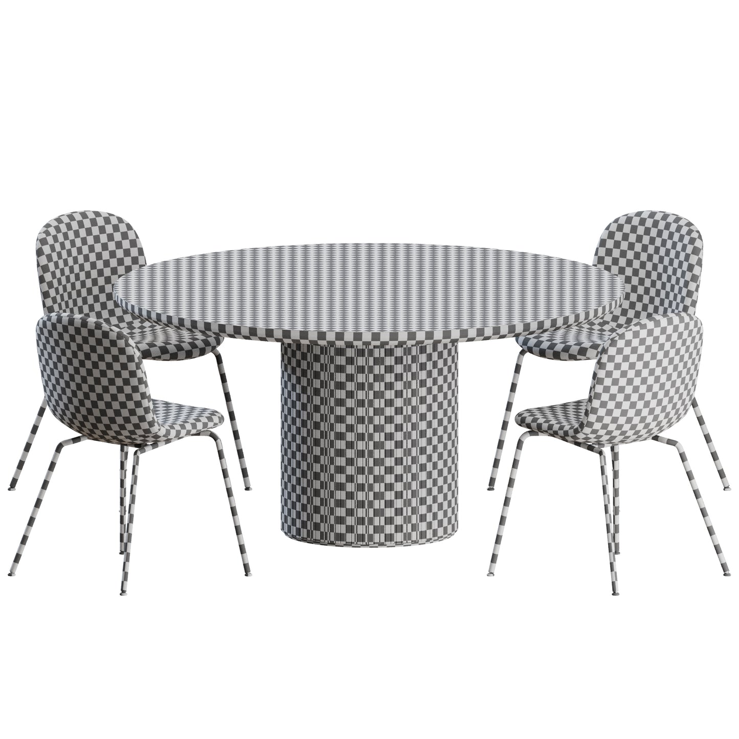 Brim Chair Moon Table by Gubi 3D Model