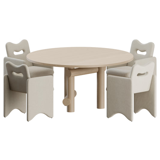 Court Chair Kenny Table by Egg Collective 3D Model