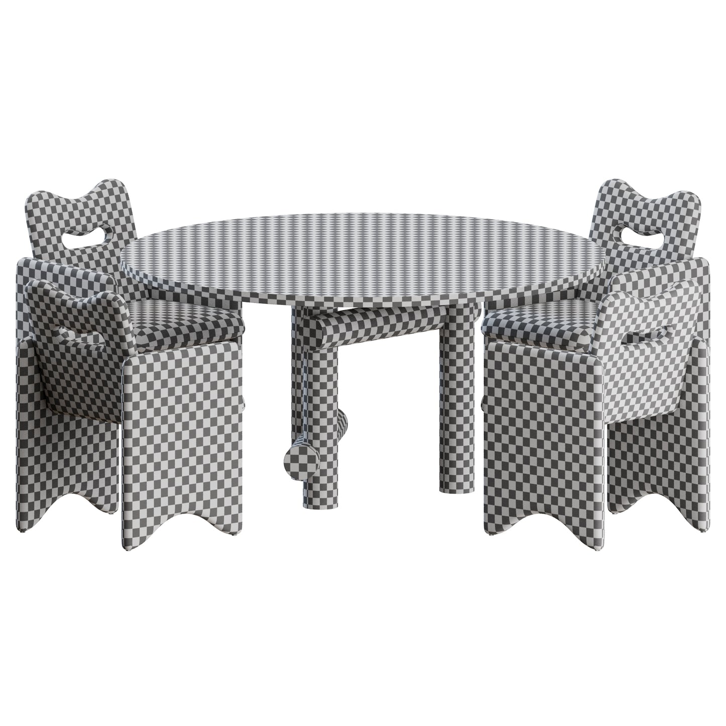 Court Chair Kenny Table by Egg Collective 3D Model