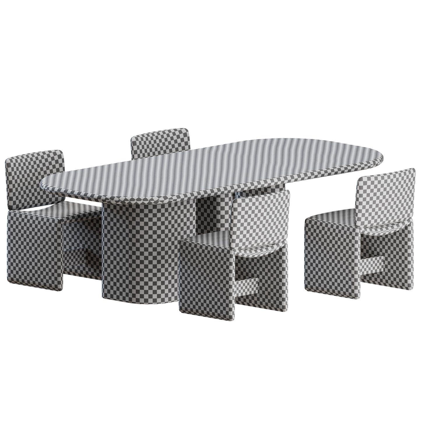 Cubola Chair Bonbon Table by Miniforms 3D Model