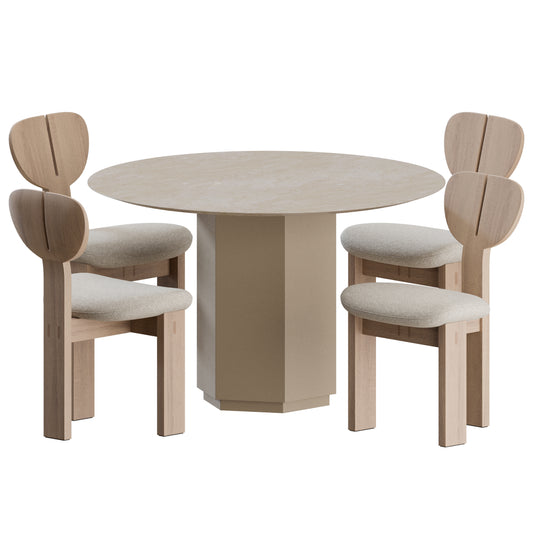 Jill Dining Set by Hessentia 3D Model
