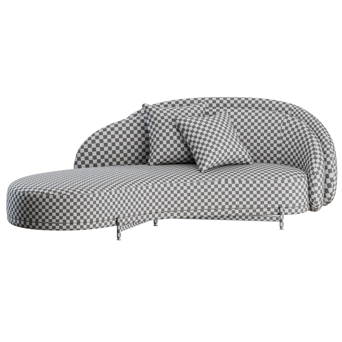 Layered Back Curved Sofa by Good Colony 3D Model