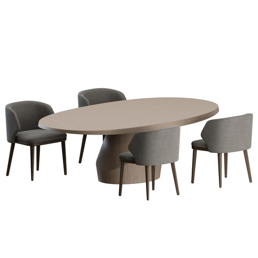 Lum Chair Yab Table by Collection Particuliere 3D Model