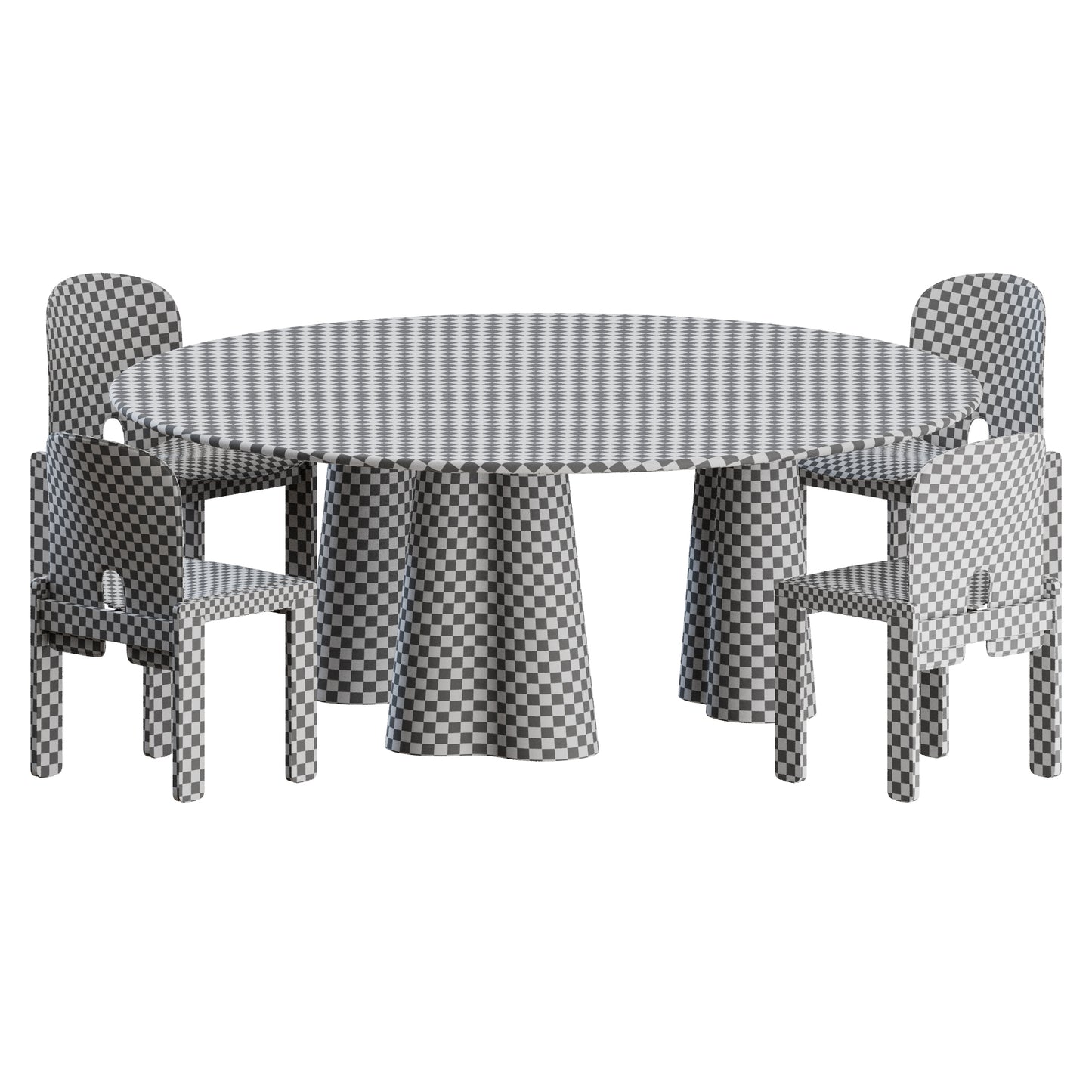 Scarpa 121 Dining Set by Afra and Topia Scarpa 3D Model