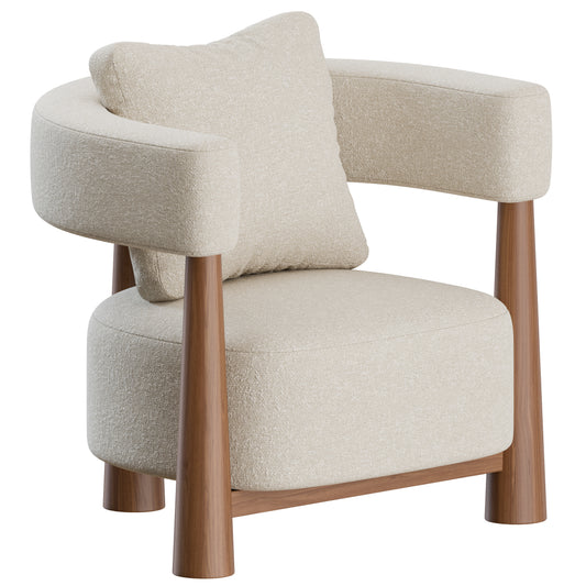 Wooden Armchair by Studio Glustin 3D Model