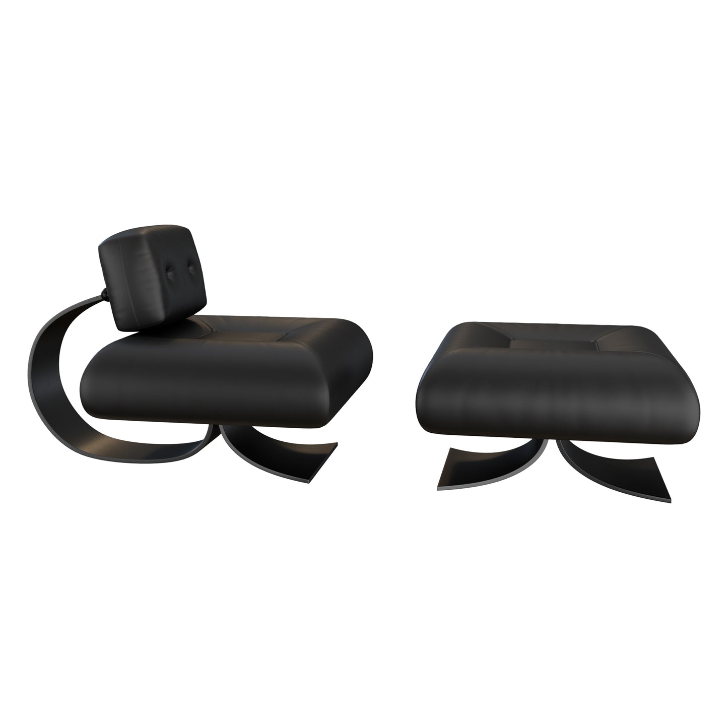 Alta Lounge Chair & Ottoman By Oscar Niemeyer 3D Model