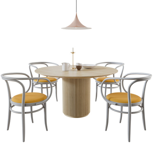 209P Chair Thonet - Palais Royal Table Asplund - Semi Pendant Gubi 3D model on Add Model