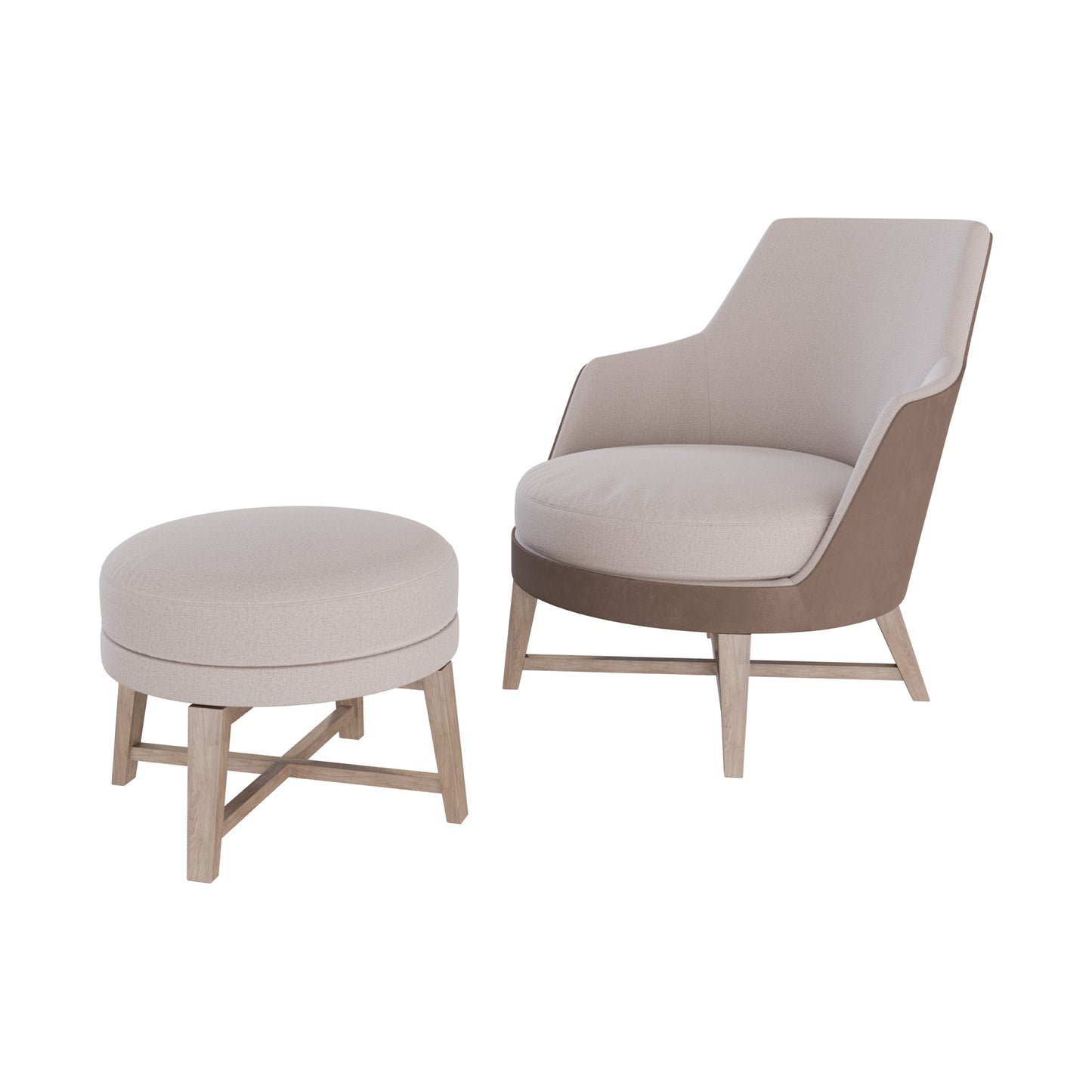 Feel Good Armchair / Guscio Armchair+Ottoman By Flexform 3D Model