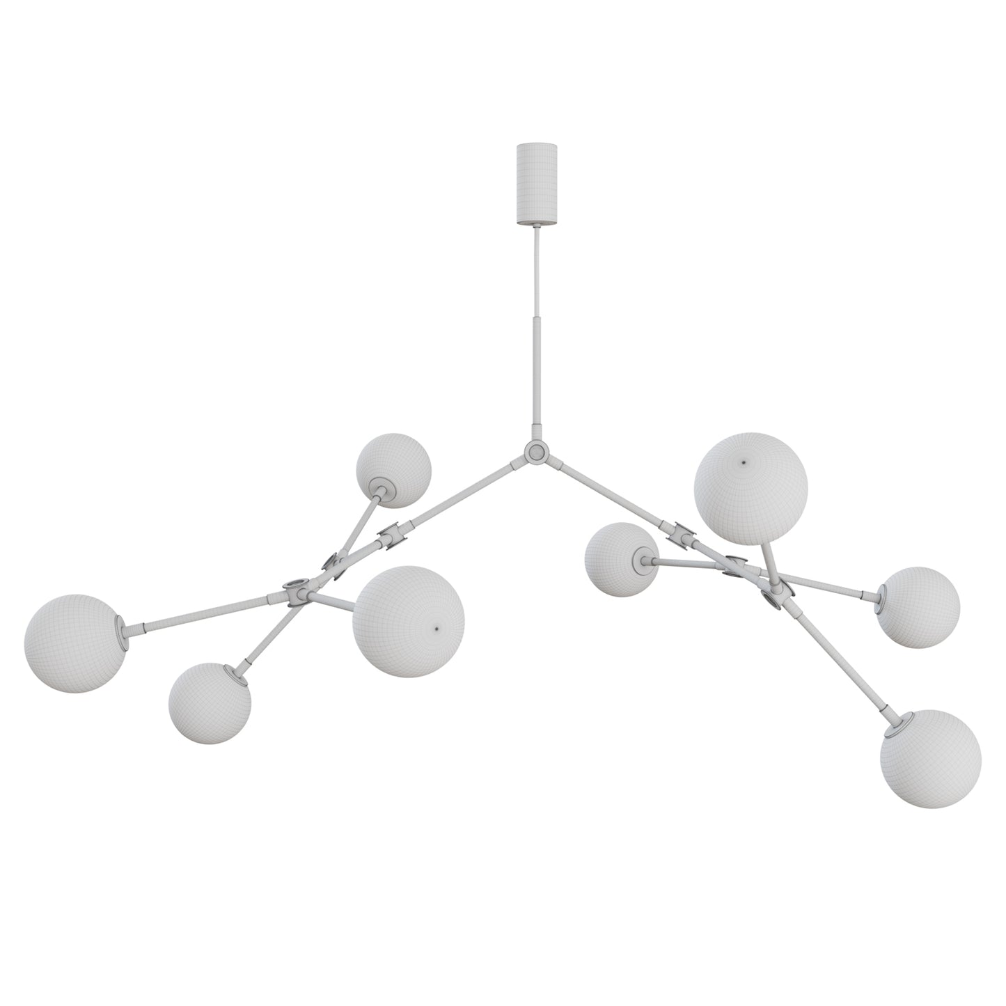 Drop Chandelier Bulp - Grey By 101 Copenhagen 3D Model