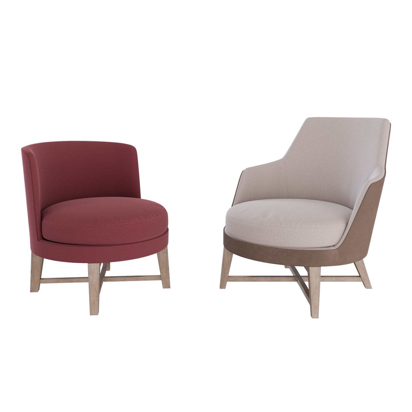 Feel Good Armchair / Guscio Armchair+Ottoman By Flexform 3D Model