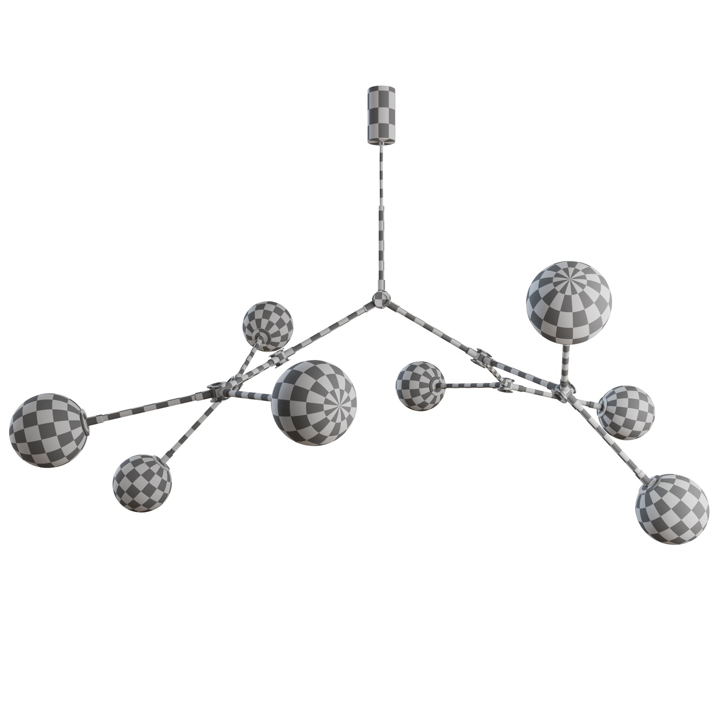 Drop Chandelier Bulp - Grey By 101 Copenhagen 3D Model