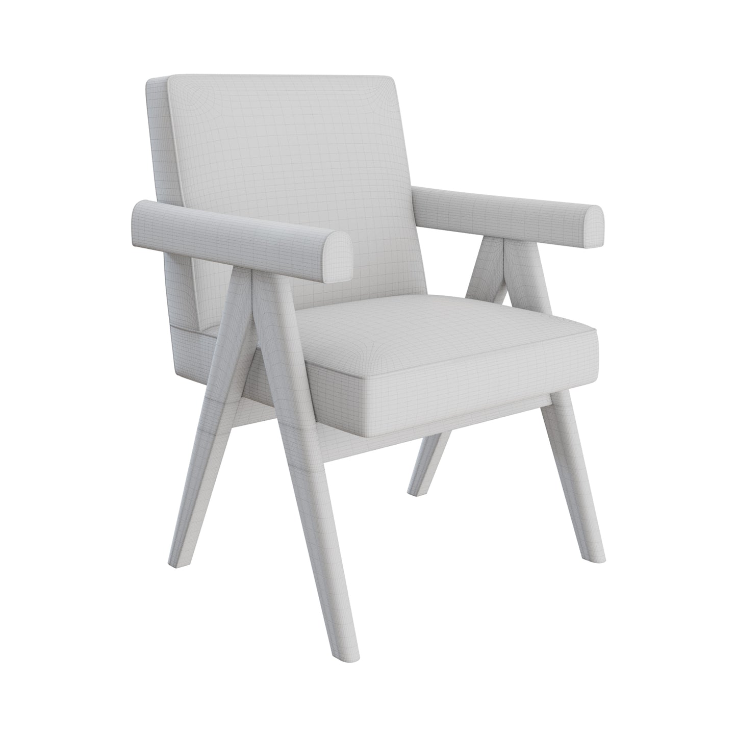 Pierre Jeanneret Senate Committee Chair 3D Model