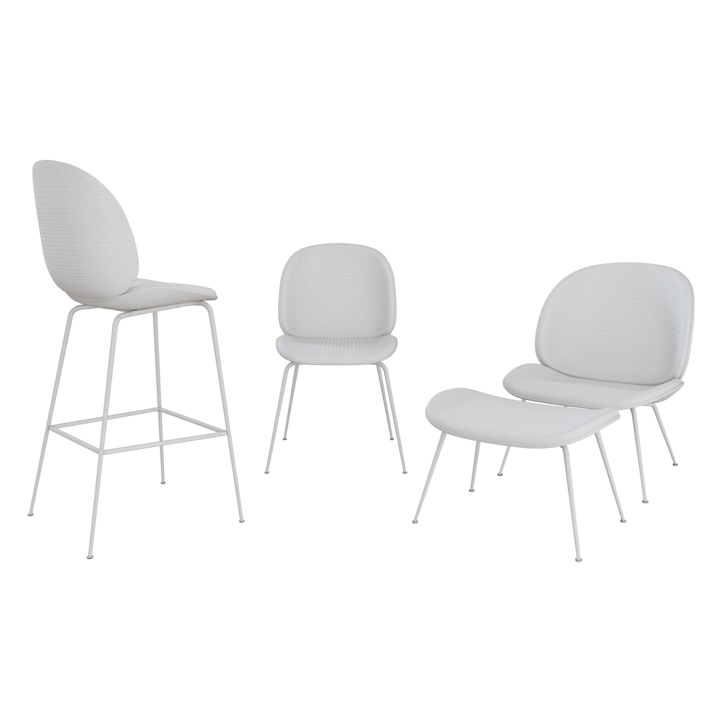 Beetle Chairs Collection By Gubi 3D Model