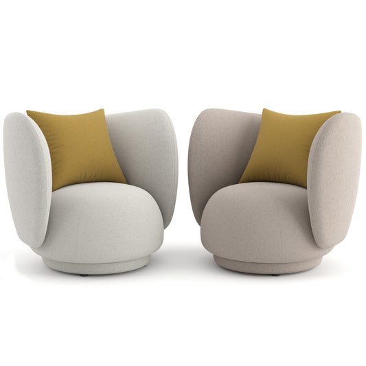 Rico Lounge Chair Bouclé By Ferm Living 3D Model