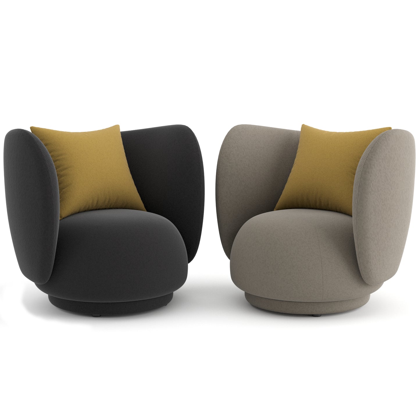 Rico Lounge Chair Bouclé By Ferm Living 3D Model