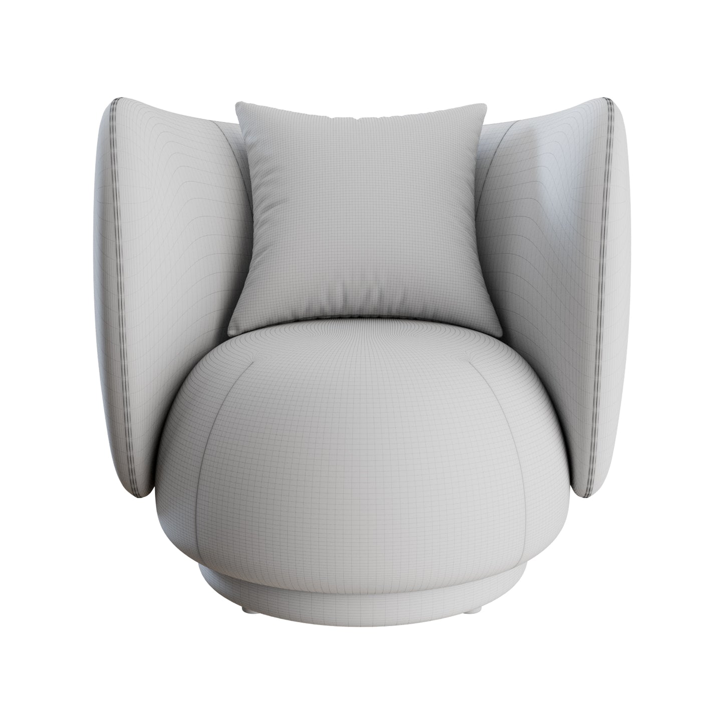 Rico Lounge Chair Bouclé By Ferm Living 3D Model