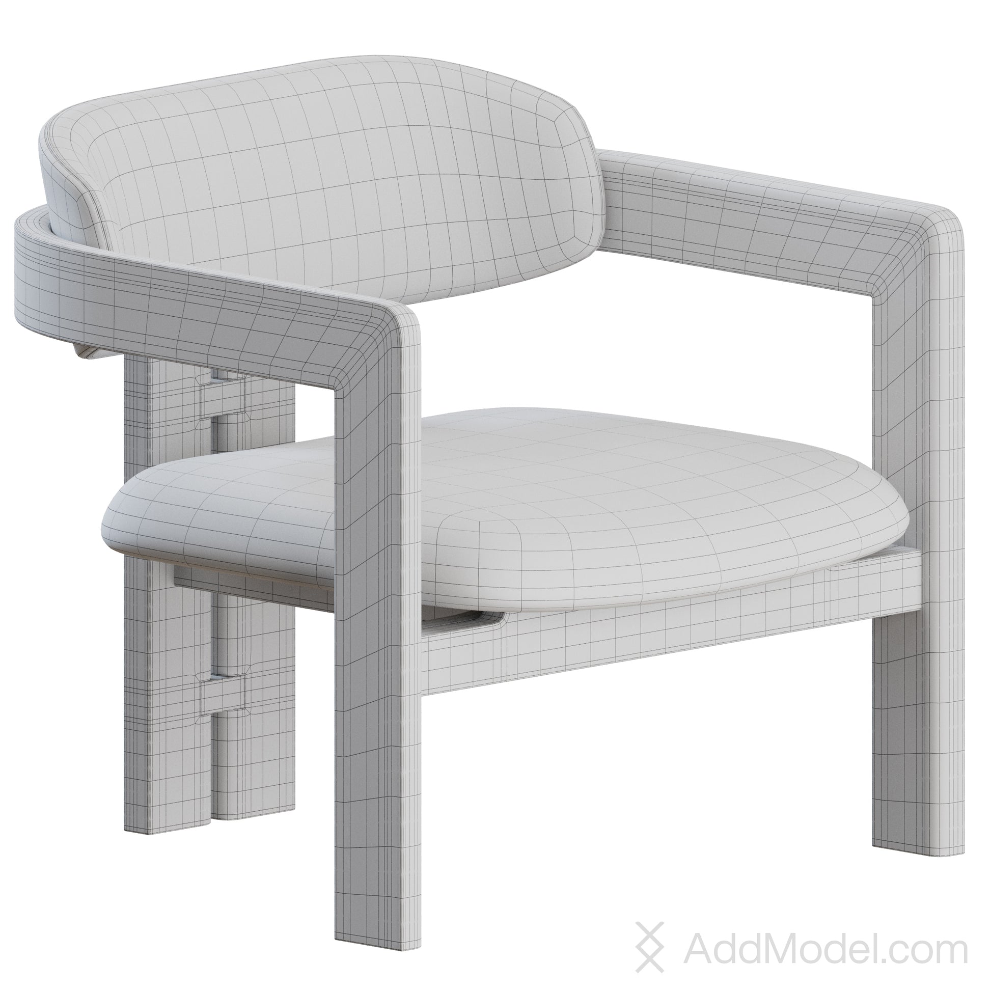 0417 Armchair 3D model by Gallotti & Radice on Add Model