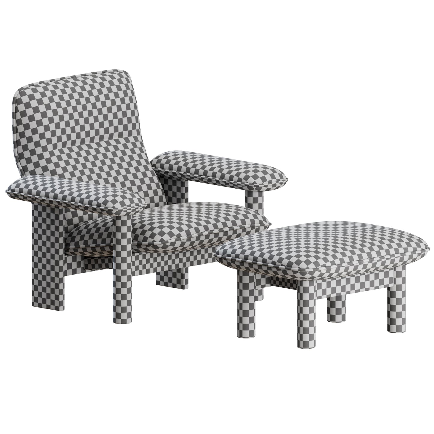 Brasilia Lounge Chair + Ottoman By Audo 3D Model