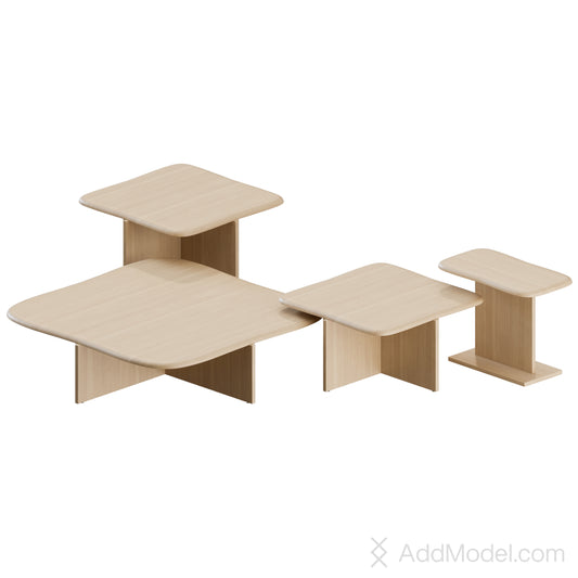 Tufty-Time 20 Coffee Table By B&B Italia 3D Model