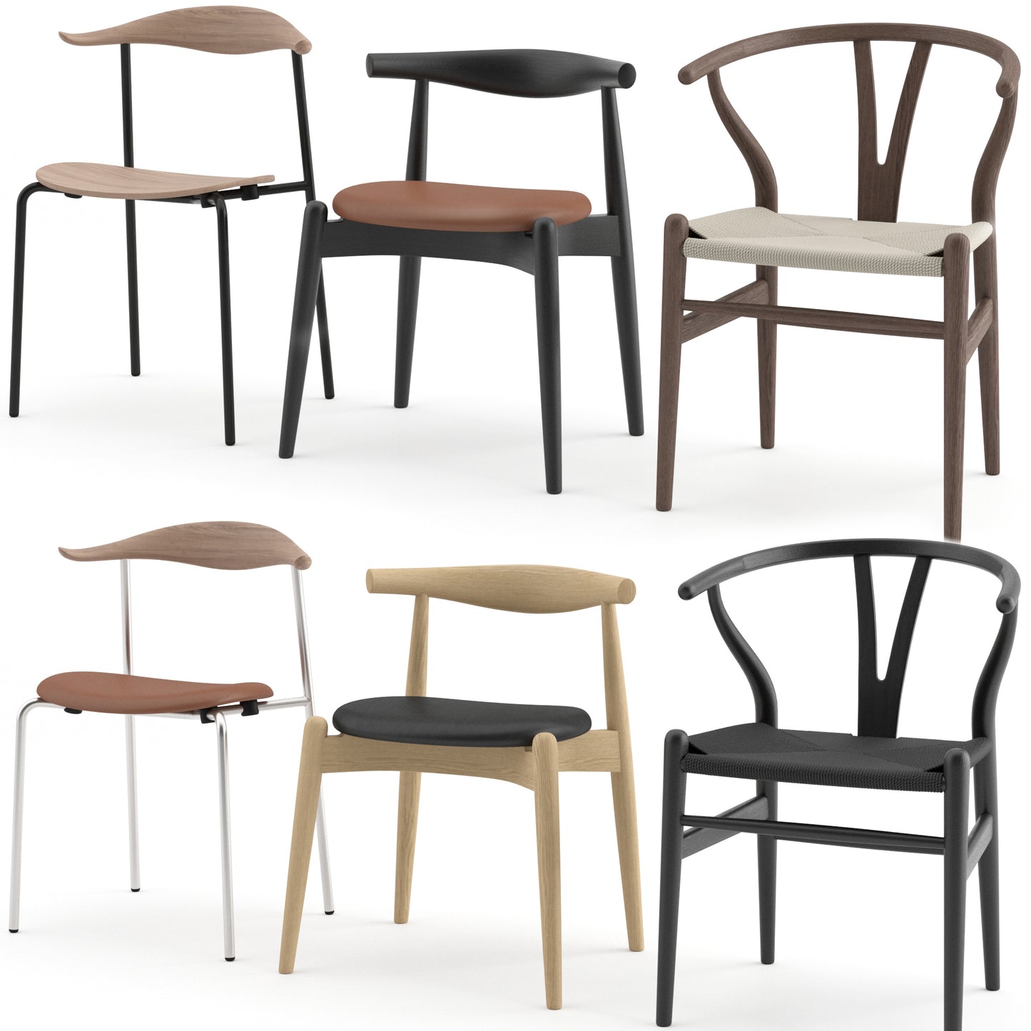 Chairs Collection By Carl Hansen & Søn 3D Model