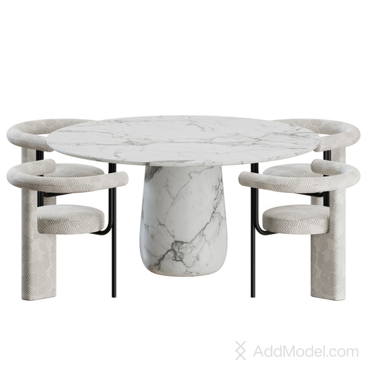 Balance Dining Set By Woo 3D Model